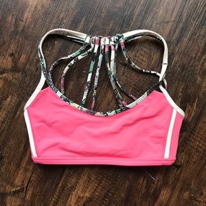 Lululemon Free To Be Wild Sports Bra in Coral